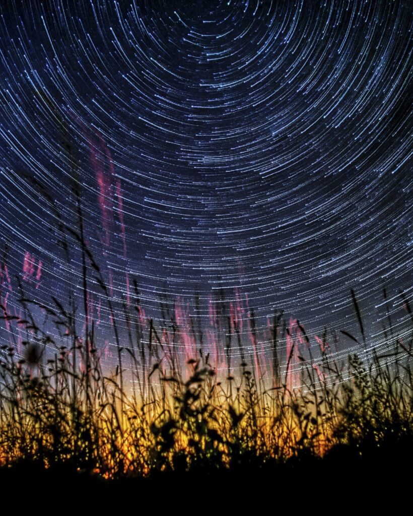 Startrails z pohledu brouka